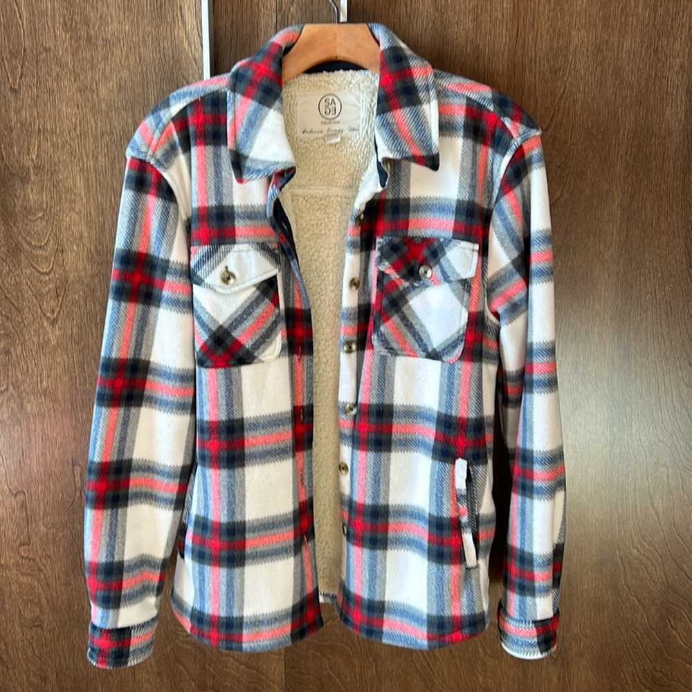 Fleece lined flannel top